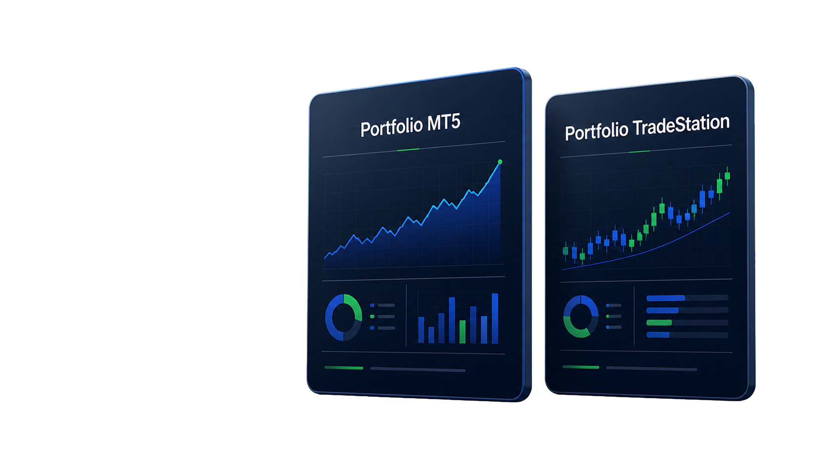 Portfolio MT5 and Portfolio TradeStation product cards